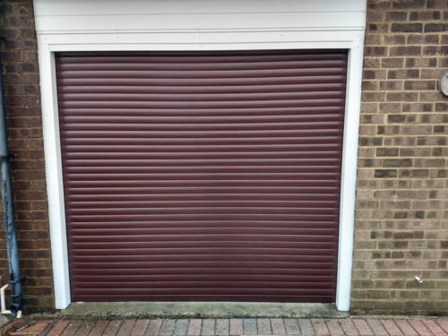 Dark brown 55mm electric garage door