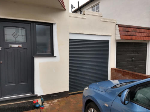 Electric garage roller door Anthracite