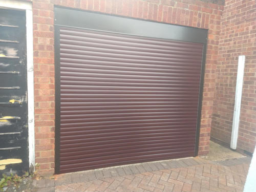 Dark brown 55mm electric garage door