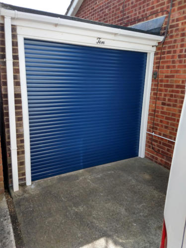 Blue 55mm roller garage door